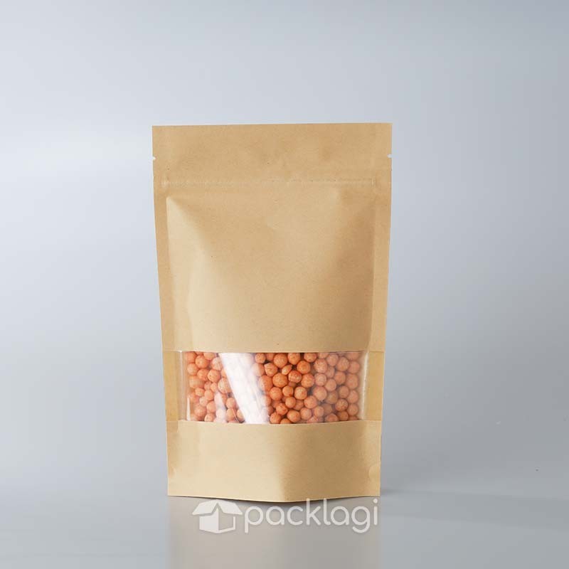 kraft pouch with window