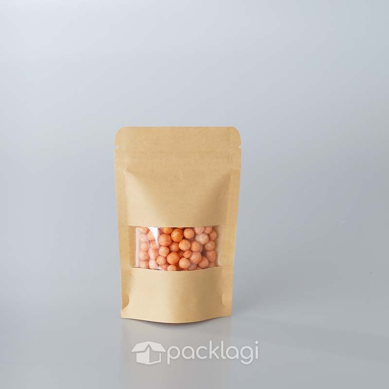 kraft pouch with window