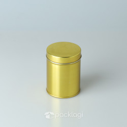 Kaleng Bulat Emas 7.5 x 10cm